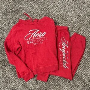 Aeropostale Red Sweat Set with Logo
